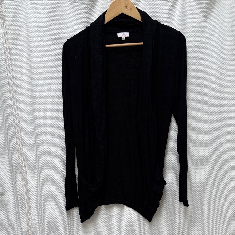 Pixley Black Open Circle Knit Cardigan